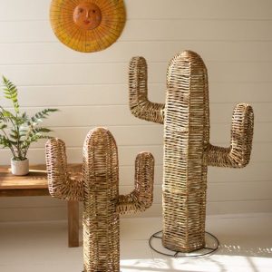 woven seagrass cacti