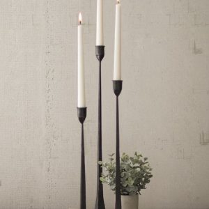 tall cast iron taper candle holders